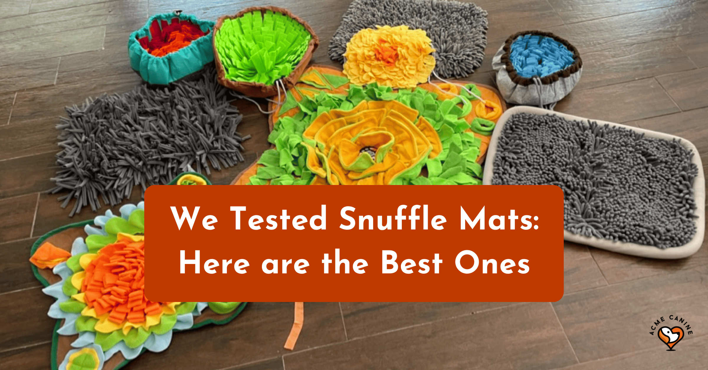 We Tested Snuffle Mats Here are the Best Ones. 10 snuffle mats on the floor.